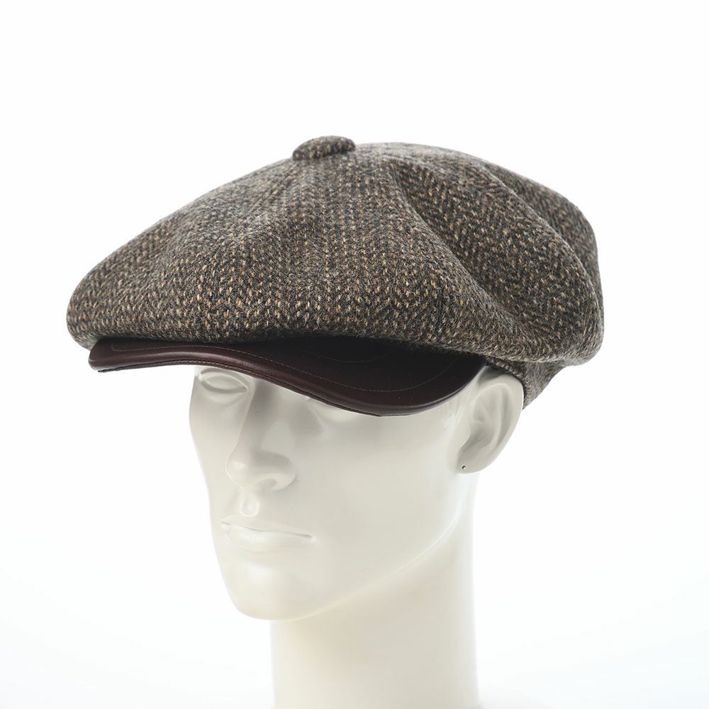 ステットソン キャスケット HARRISTWEED LEATHER BIG CAS（ハリス