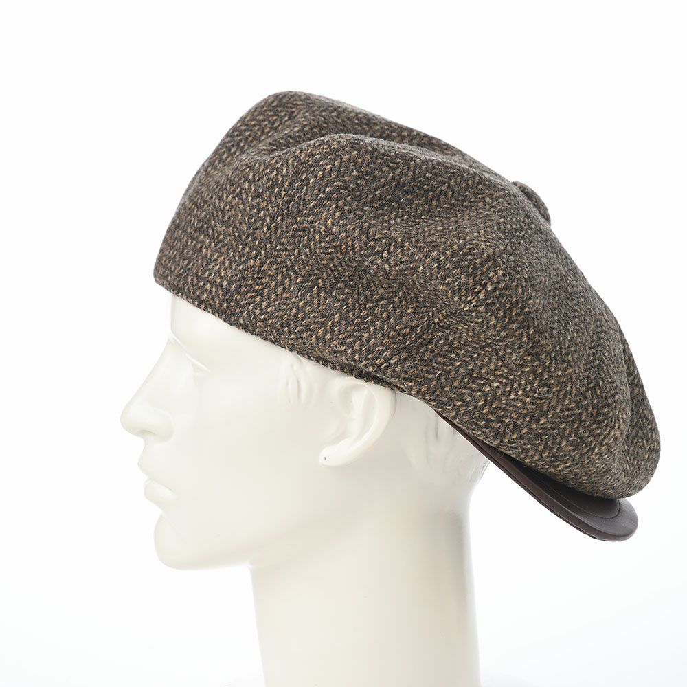 ステットソン キャスケット HARRISTWEED LEATHER BIG CAS（ハリス