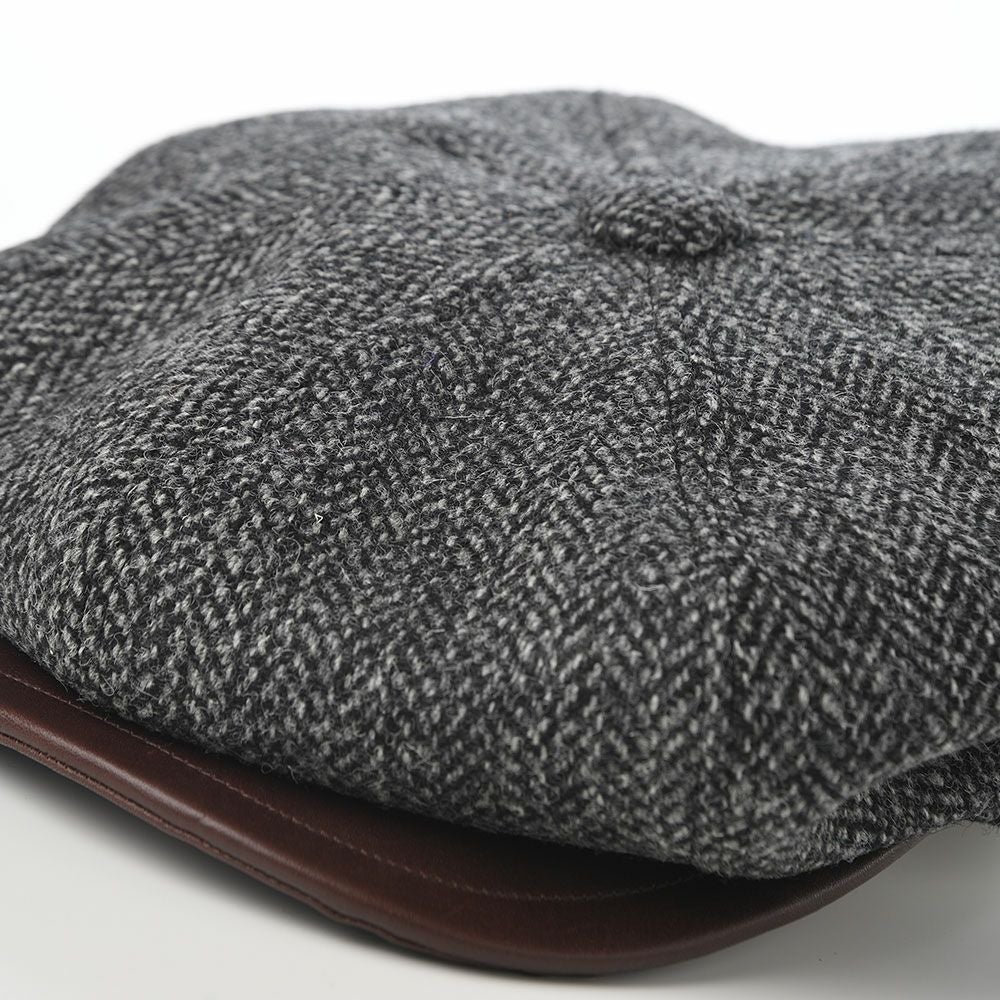 ステットソン キャスケット HARRISTWEED LEATHER BIG CAS（ハリス