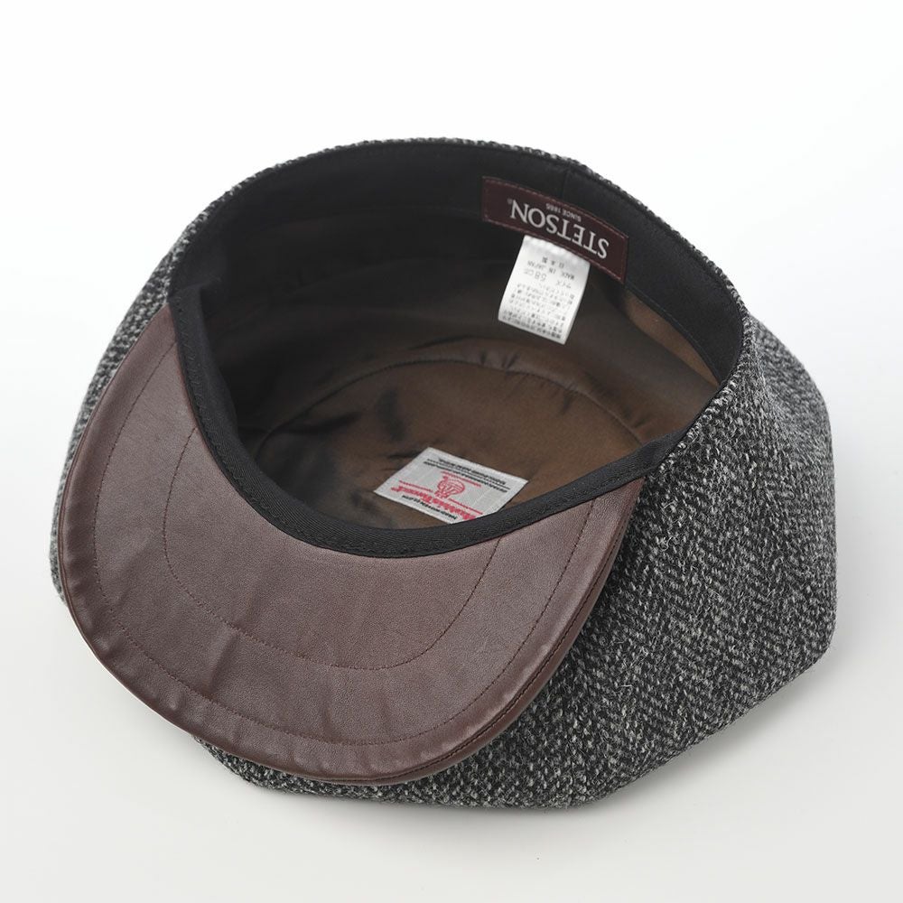 ステットソン キャスケット HARRISTWEED LEATHER BIG CAS（ハリス