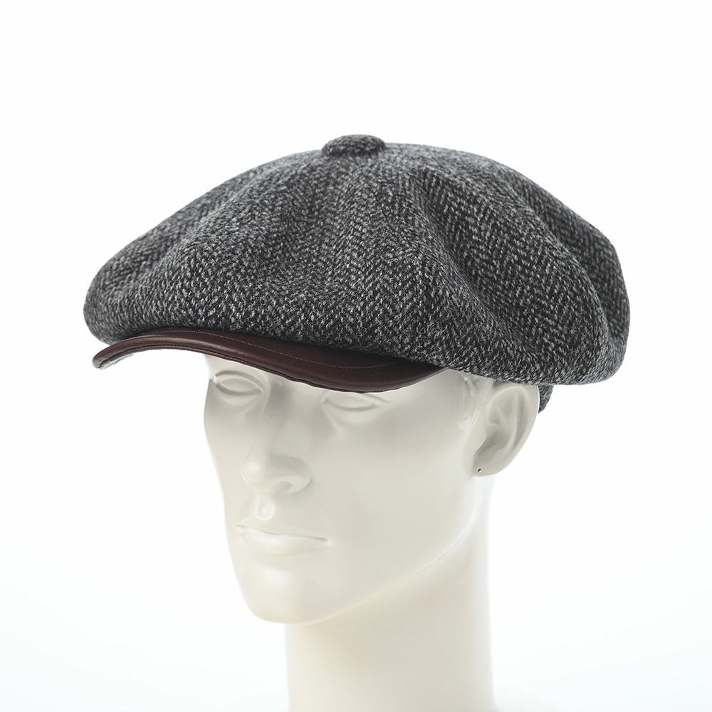 ステットソン キャスケット HARRISTWEED LEATHER BIG CAS（ハリス