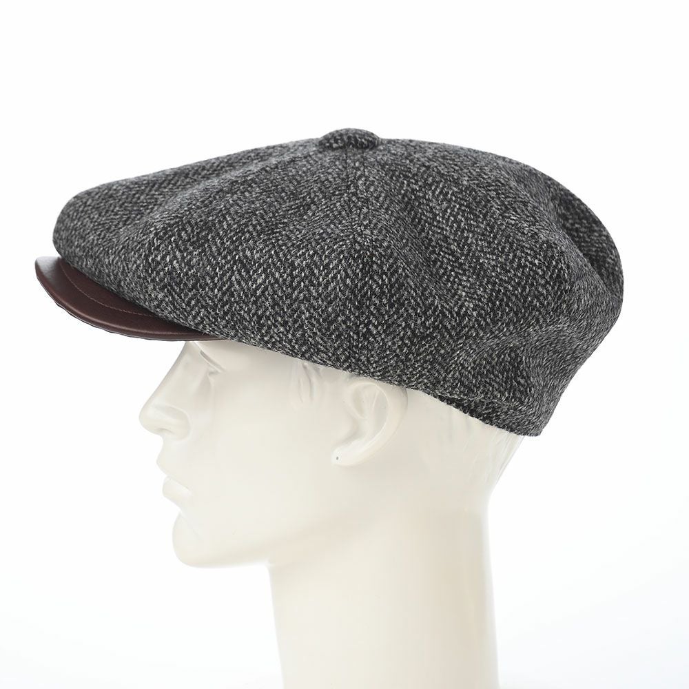 ステットソン キャスケット HARRISTWEED LEATHER BIG CAS（ハリス