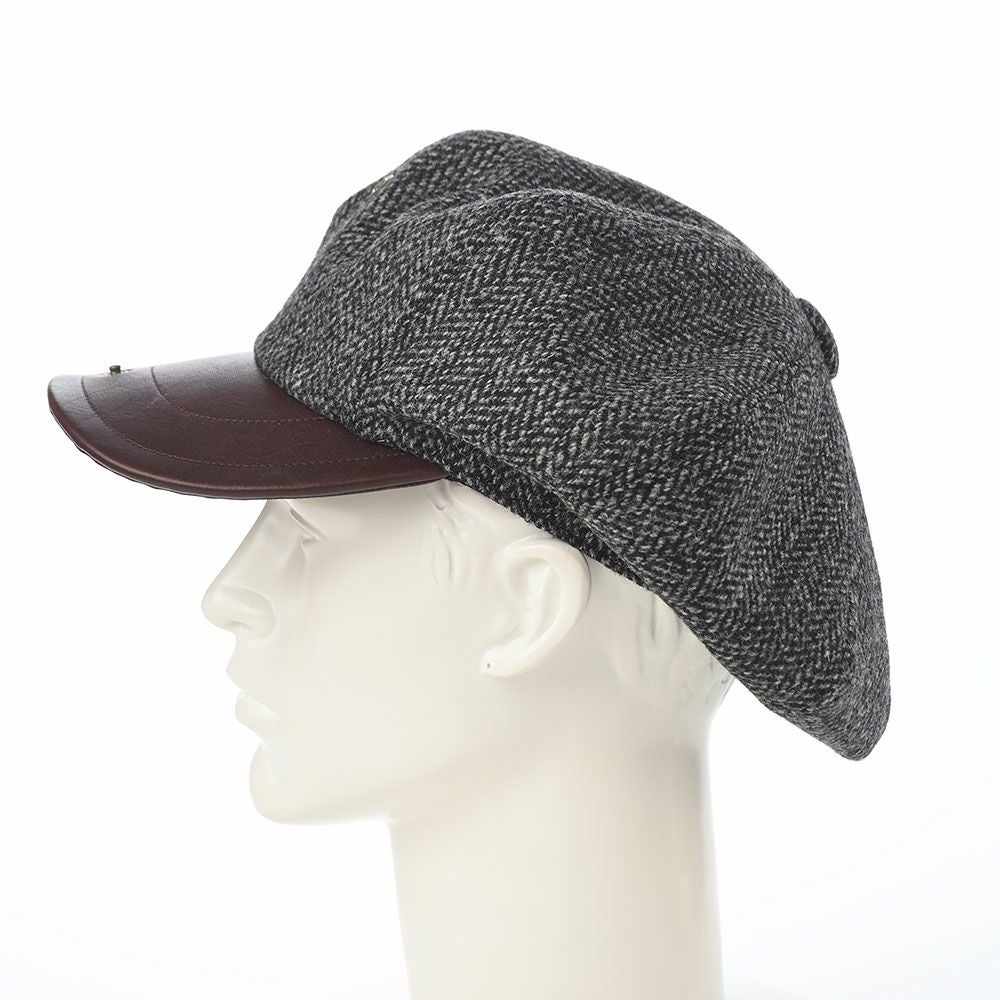 ステットソン キャスケット HARRISTWEED LEATHER BIG CAS（ハリス