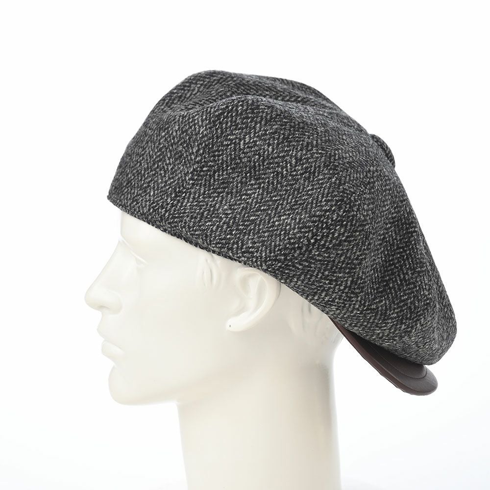 ステットソン キャスケット HARRISTWEED LEATHER BIG CAS（ハリス