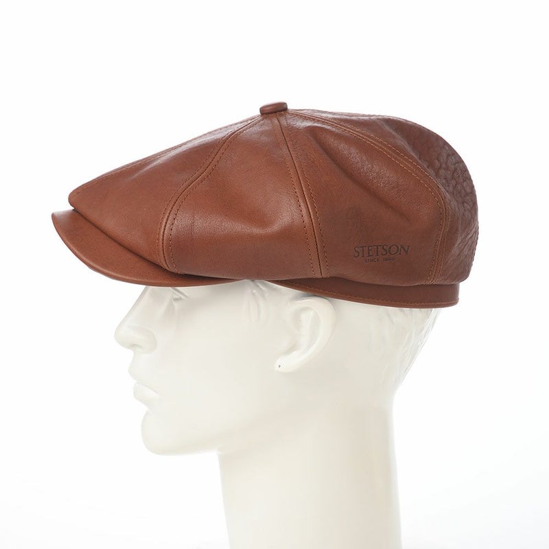 ステットソンのキャスケット SHRINK LEATHER CASQUETTE（シュリンクレザー キャスケット） SE788 ブラウン