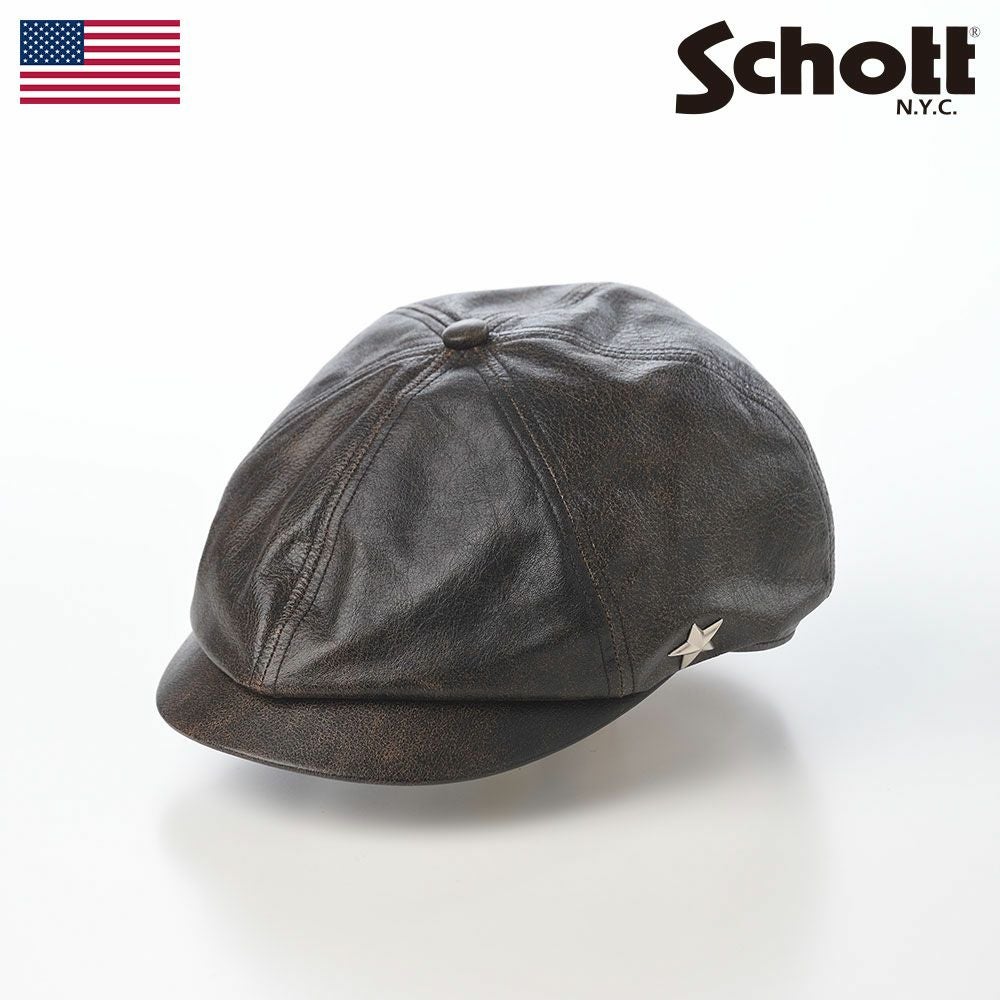 ショット キャスケット ONE STAR VINTAGE LEATHER CASQUETTE（ワン