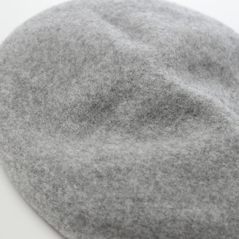 レッターのベレー帽 Rib Basque Beret Big（リブバスクベレービッグ） グレー