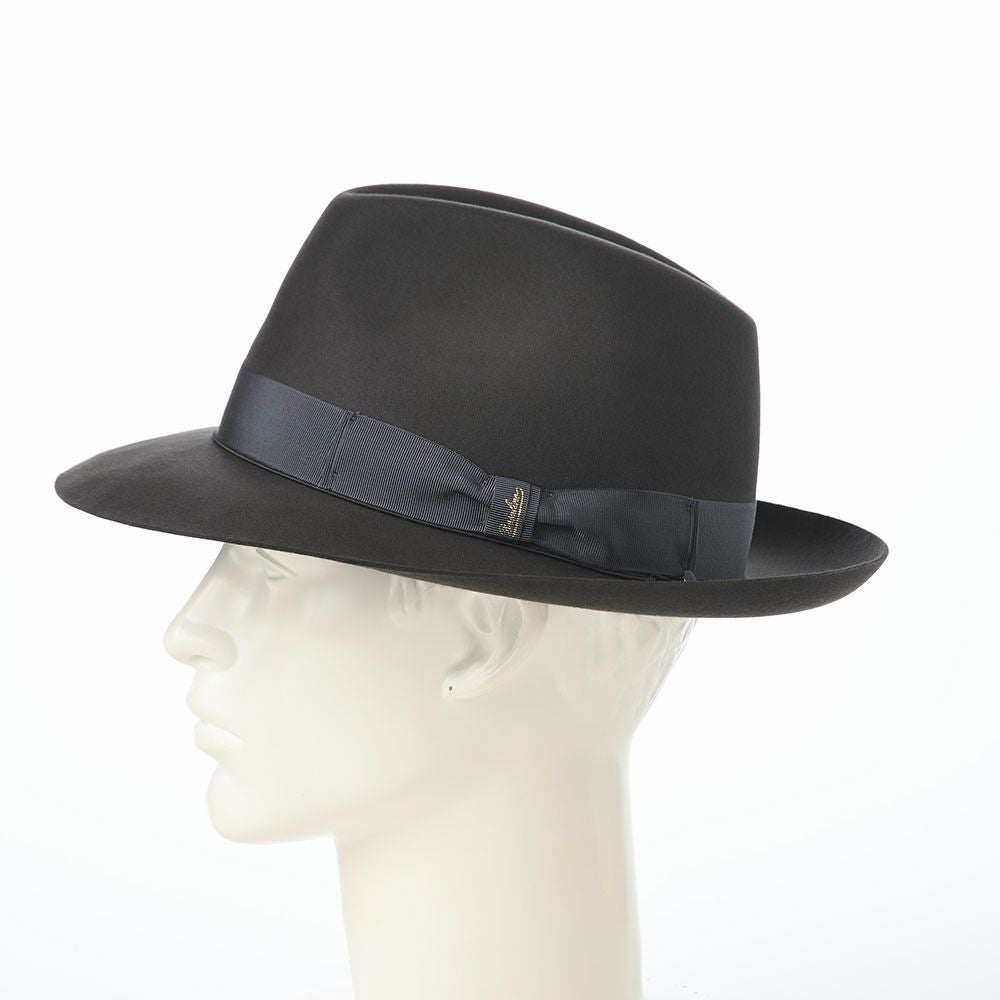 Borsalino グレーウールハット 57 Borsalino(ボルサリーノ) Wool Medium Fold Over Hat 中折れ ハット