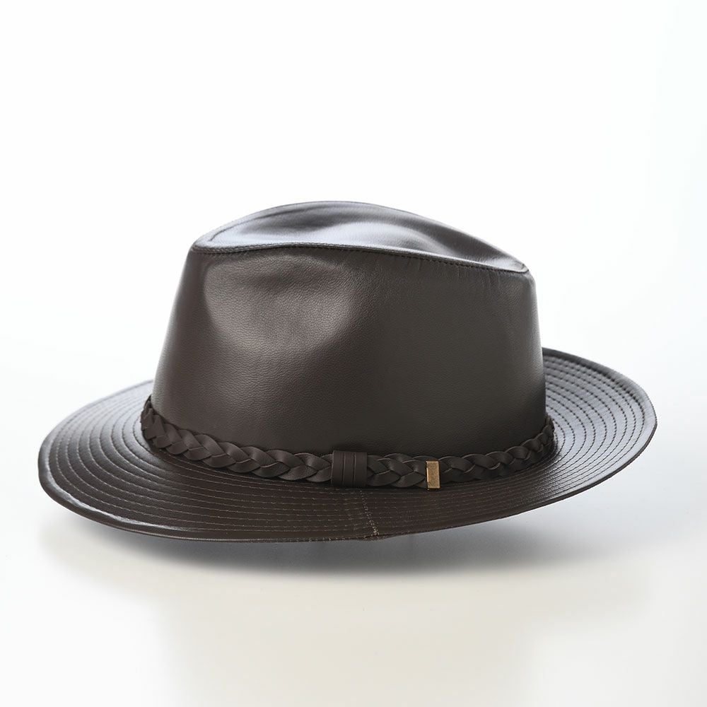 LAYER-0 ハット　ホースレザー マローネ レザーハット Lamb Leather Hat（ラムレザー ハット） ダーク