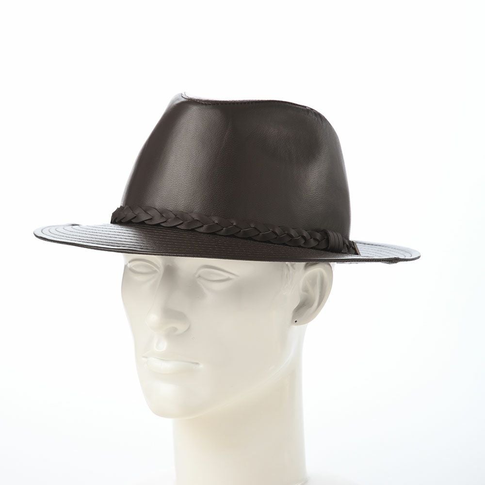 マローネ レザーハット Lamb Leather Hat（ラムレザー ハット） ダーク