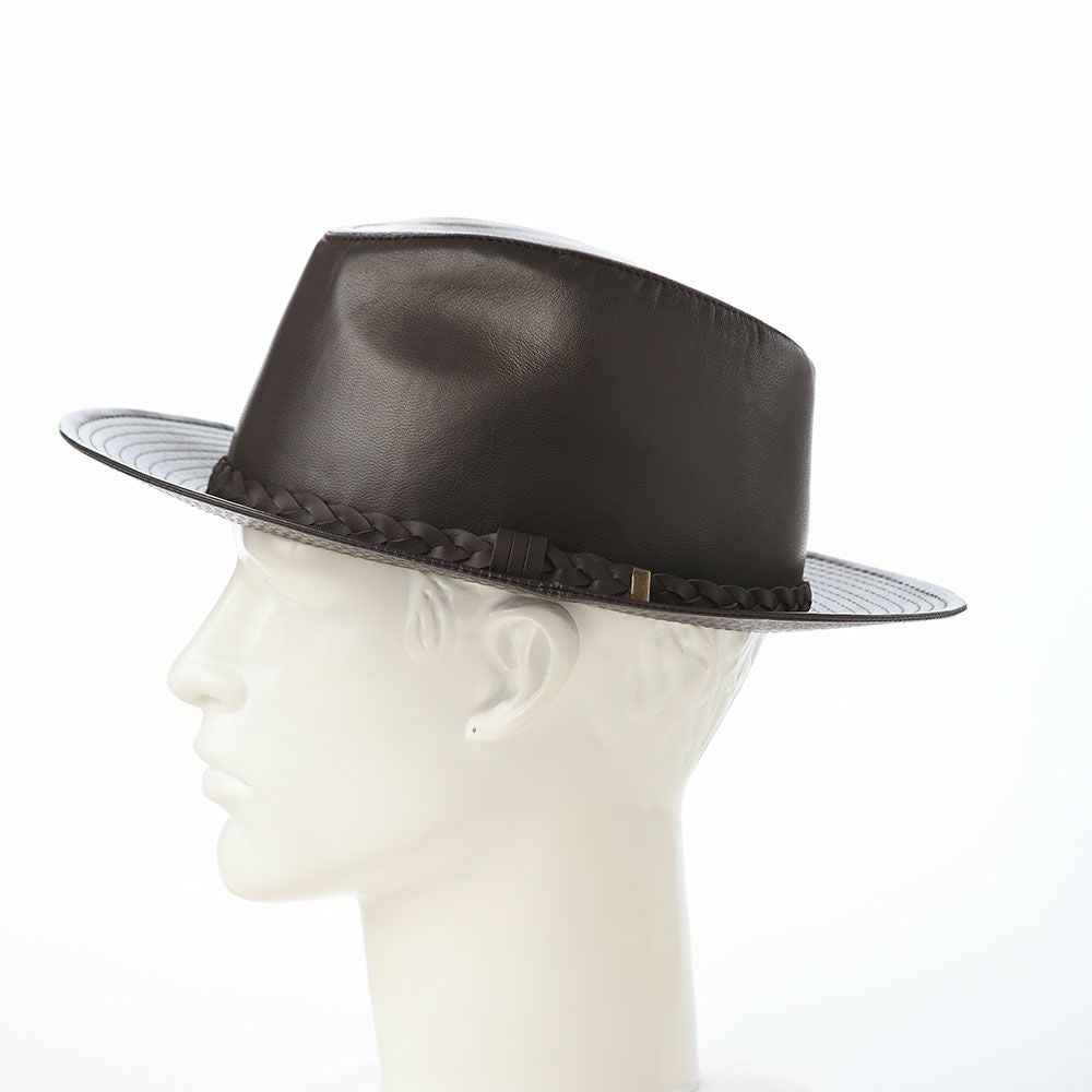 マローネ レザーハット Lamb Leather Hat（ラムレザー ハット） ダーク
