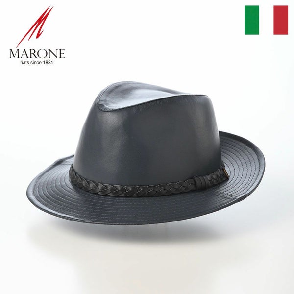 Lamb Leather Hat（ラムレザー ハット） グレー