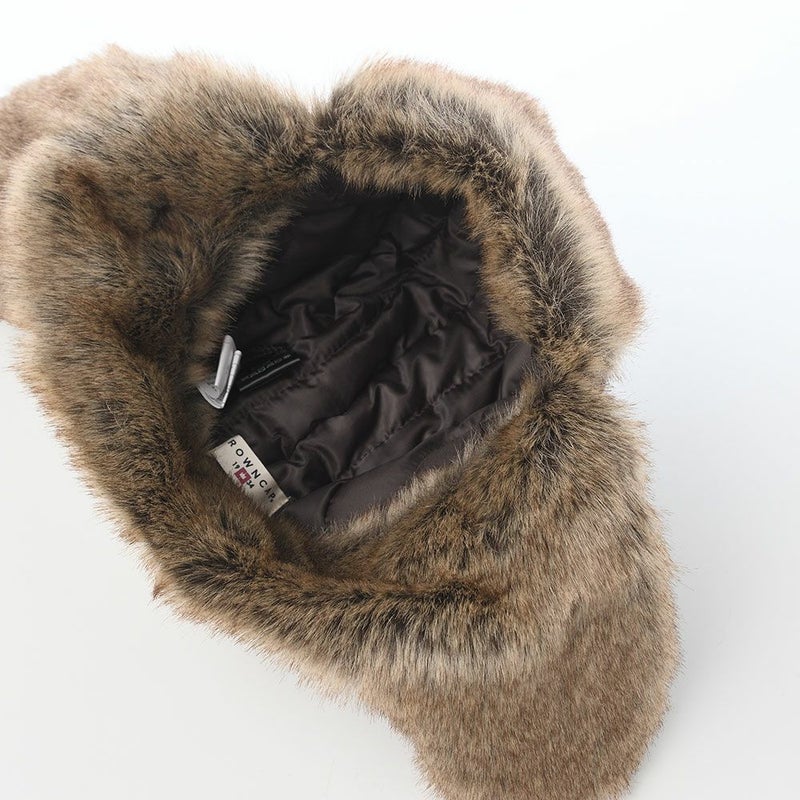 クラウンキャップの飛行帽 Aviator Check（アビエーター チェック） ブラウン