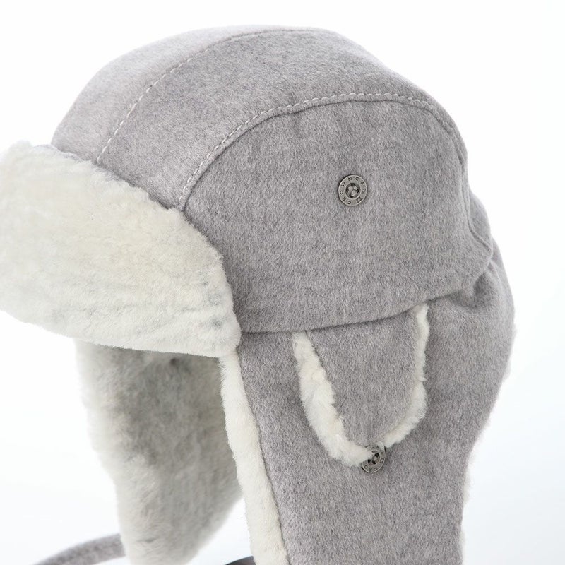 クラウンキャップの飛行帽 Cashmere Mix Aviator（カシミヤミックス アビエーター） グレー