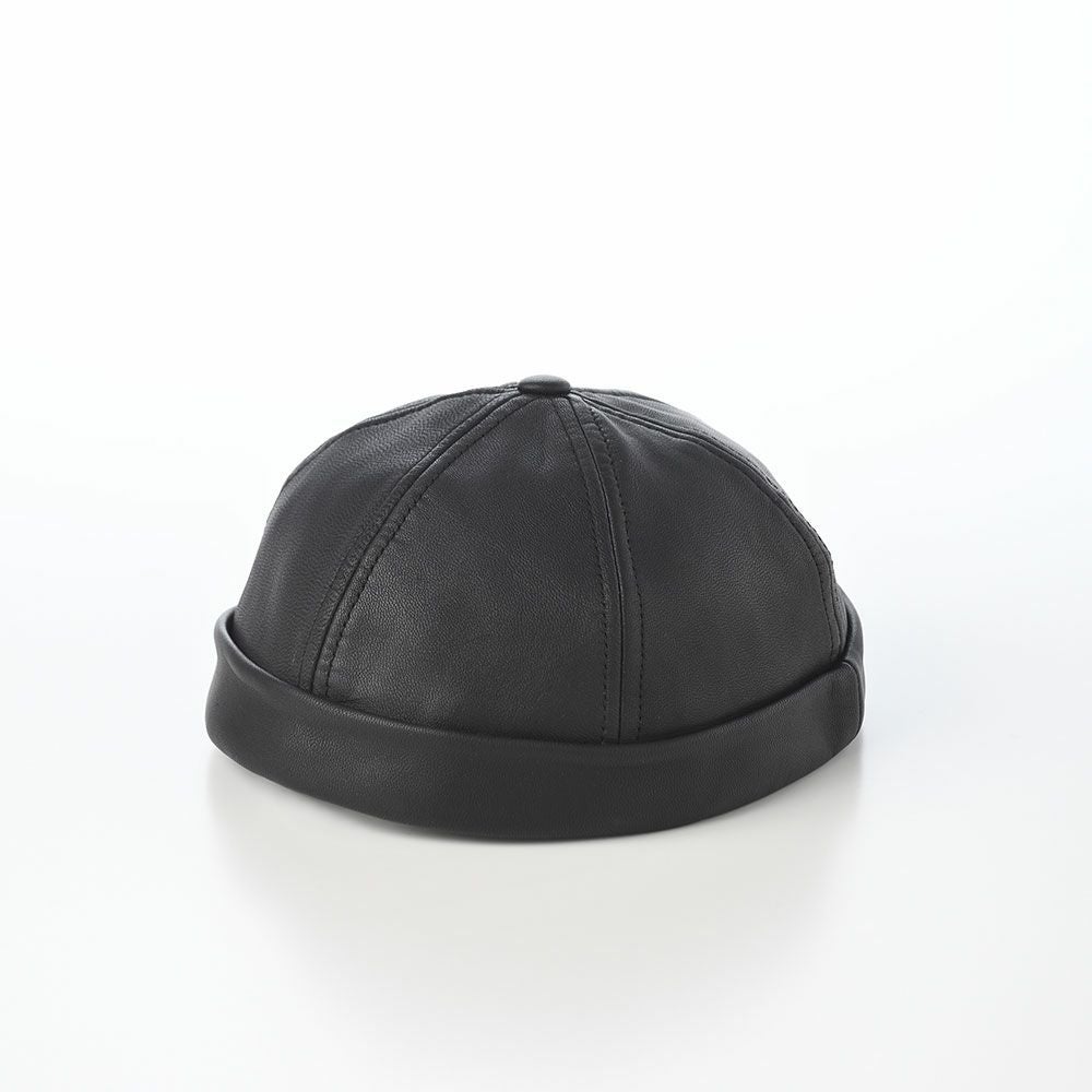 クラウンキャップ ロールキャップ Lambskin Leather Beanie
