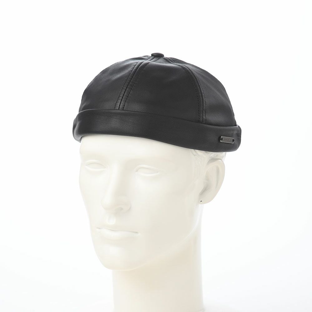 クラウンキャップ ロールキャップ Lambskin Leather Beanie