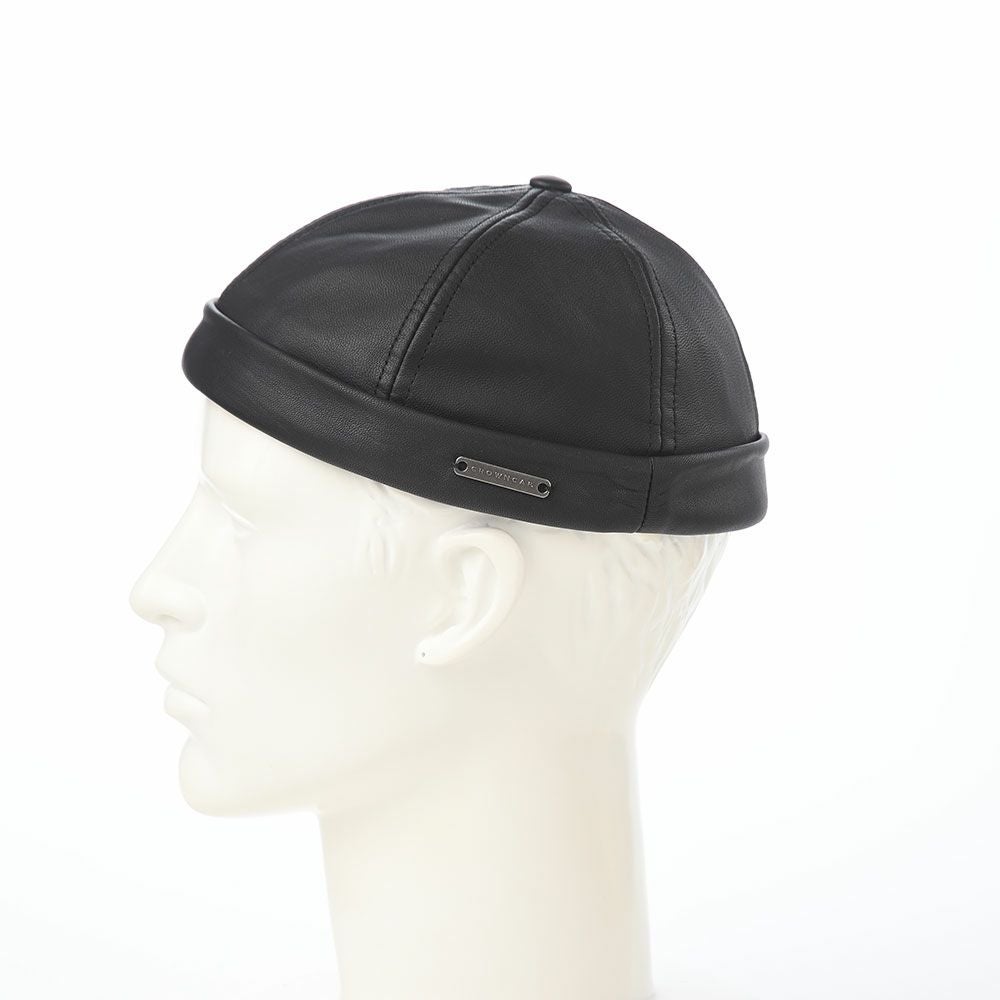 クラウンキャップ ロールキャップ Lambskin Leather Beanie