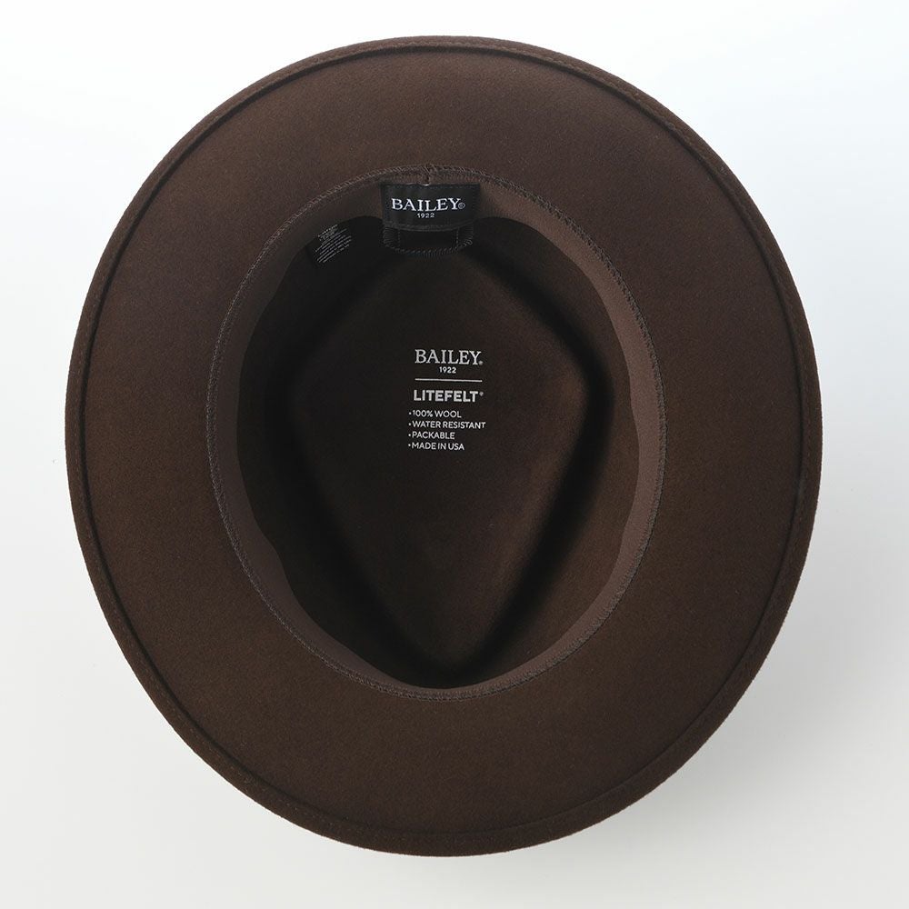 【未使用】Baileyブラウン ウール フェルトハット ベイリー フェルトハット LITEFELT LASHAM（ライトフェルト ラシャム