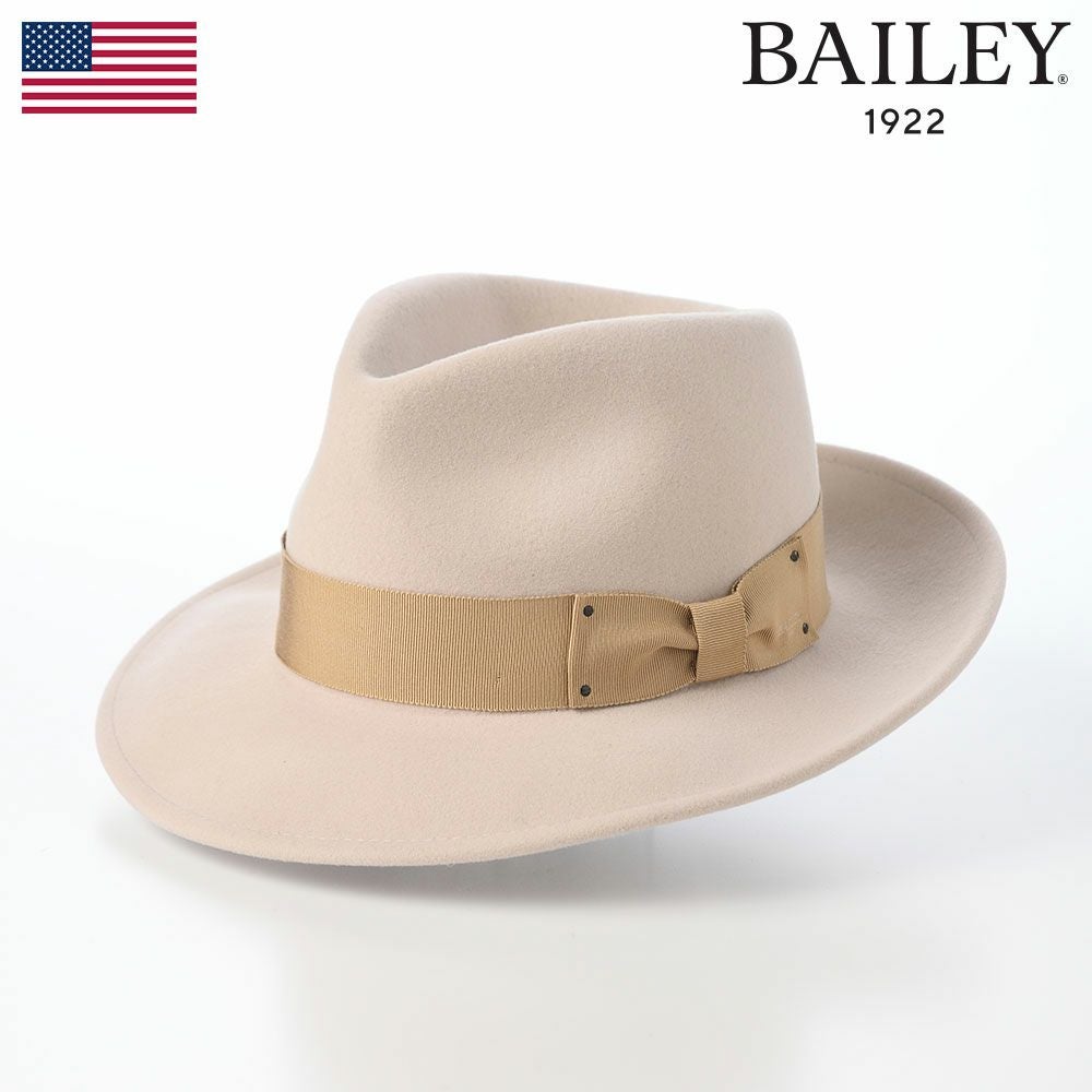 Henschel ベージュフェルトハット L ベイリー フェルトハット LITEFELT FEDORA（ライトフェルト フェドラ
