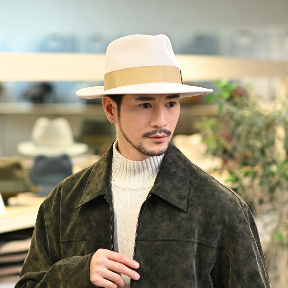 【極美品☆現行】エルメス　フェドラ　ハット　ベティ　帽子 RACAL（ラカル） 帽子 ハット Italy Velor Fedora Hat / イタリー