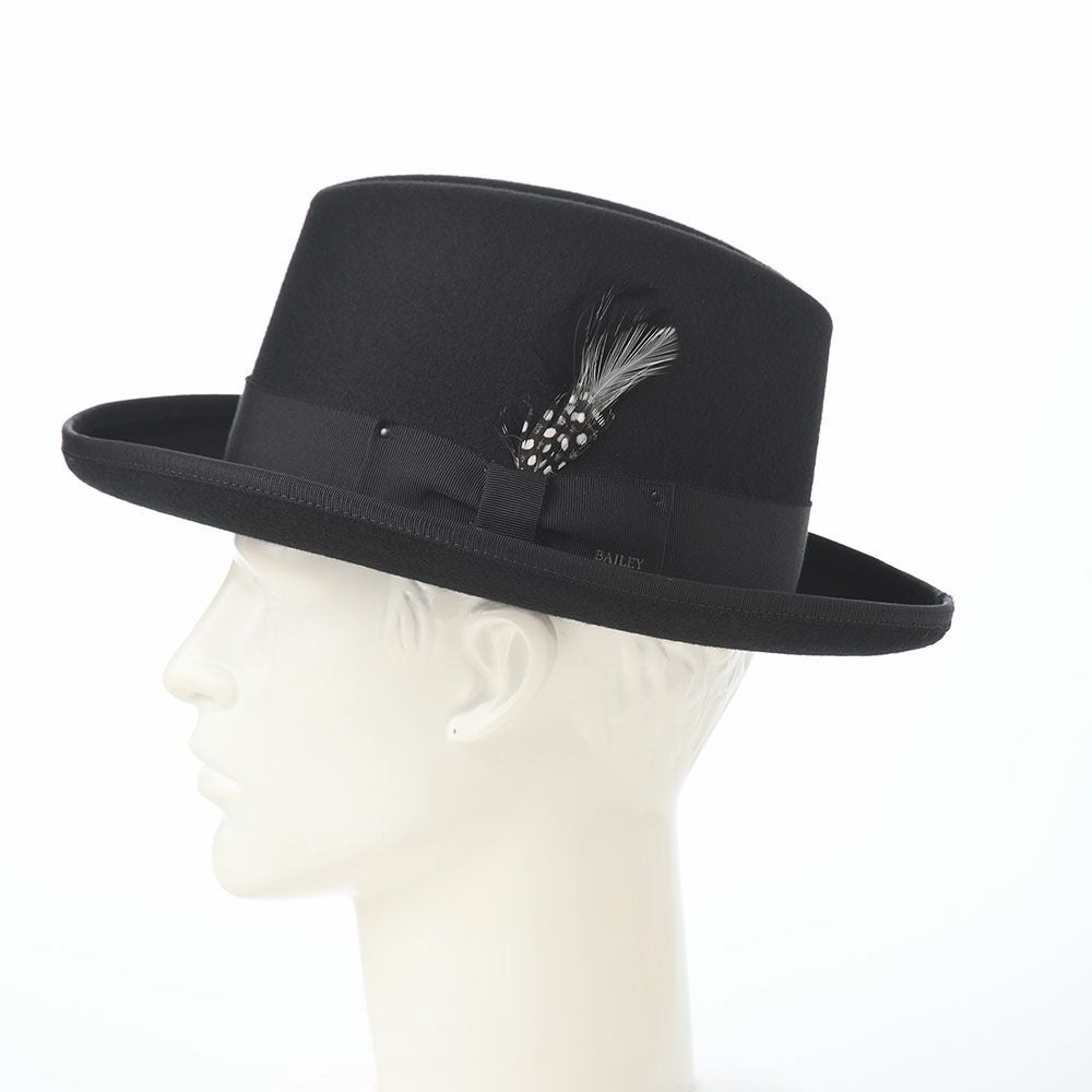 ベイリー フェルトハット HOMBURG（ホンブルグ） ブラック | 帽子通販
