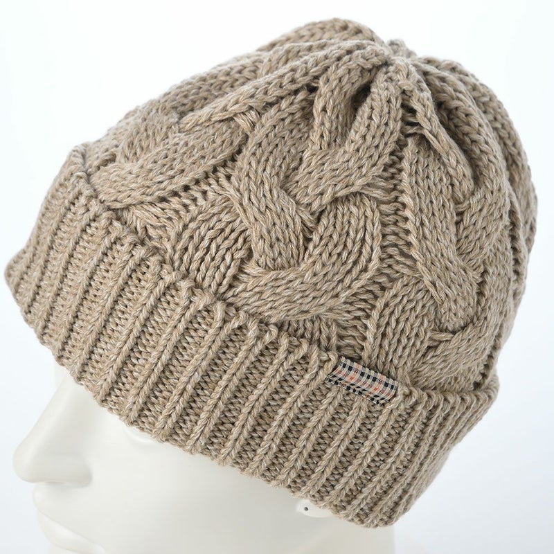 ダックスのニット帽 Cable Knit Watch Bulky（ケーブルニットワッチ バルキー） D9207 ベージュ