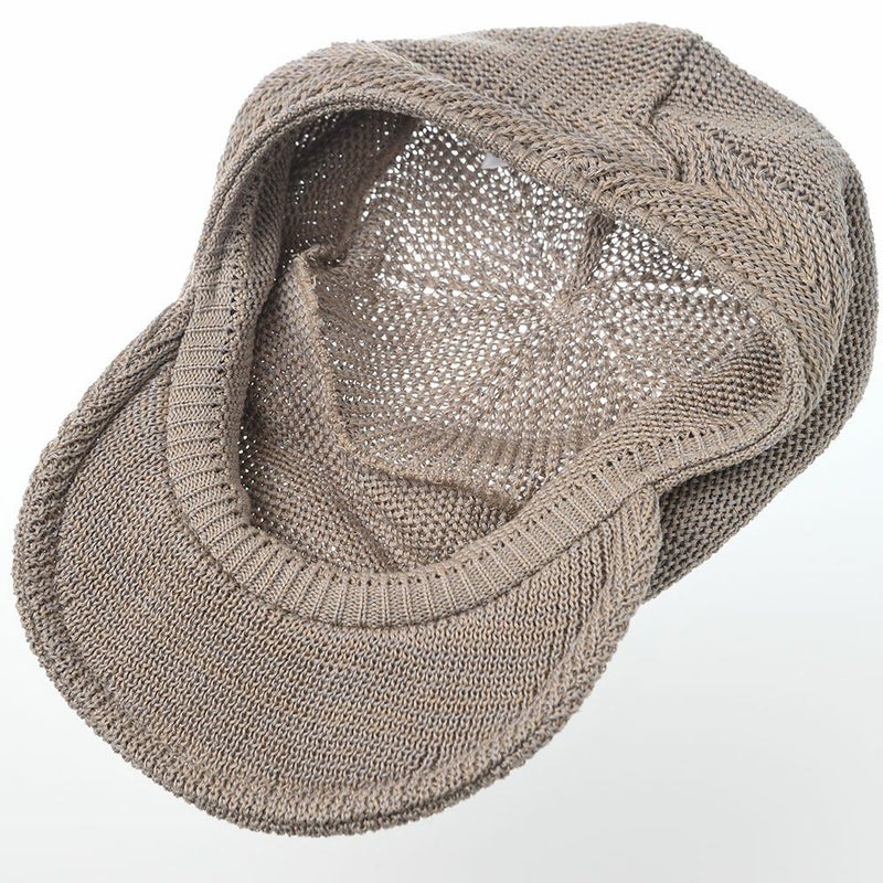 レッターの春夏ニットキャップ Silcot（シルコット） ベージュ