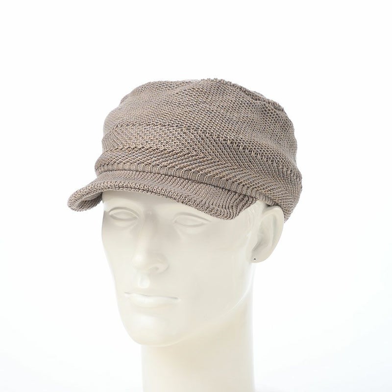レッターの春夏ニットキャップ Silcot（シルコット） ベージュ