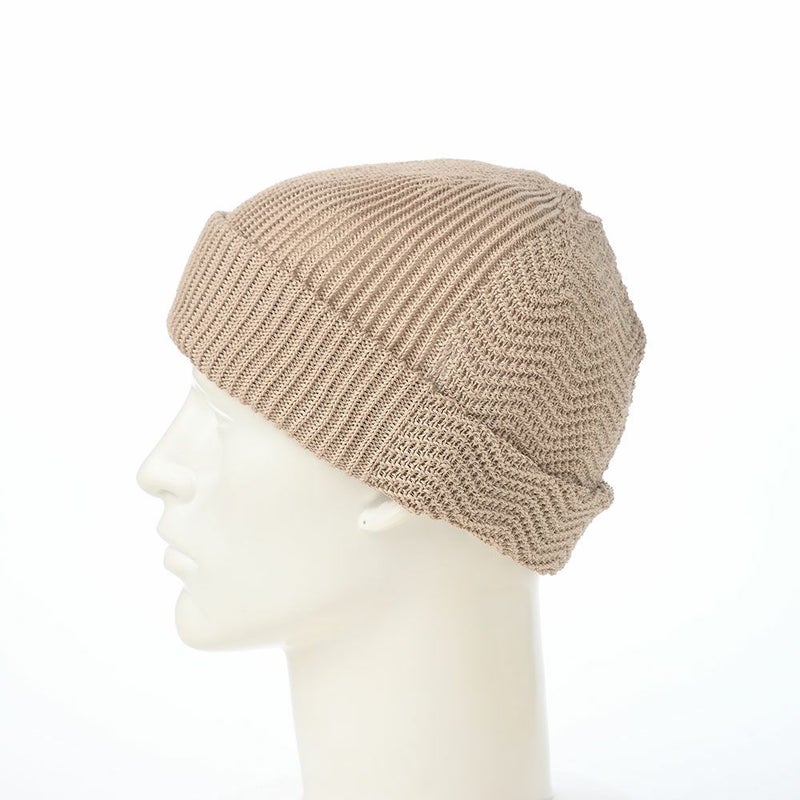レッターの春夏ニット帽 Straw Yarn（ストローヤーン） ベージュ