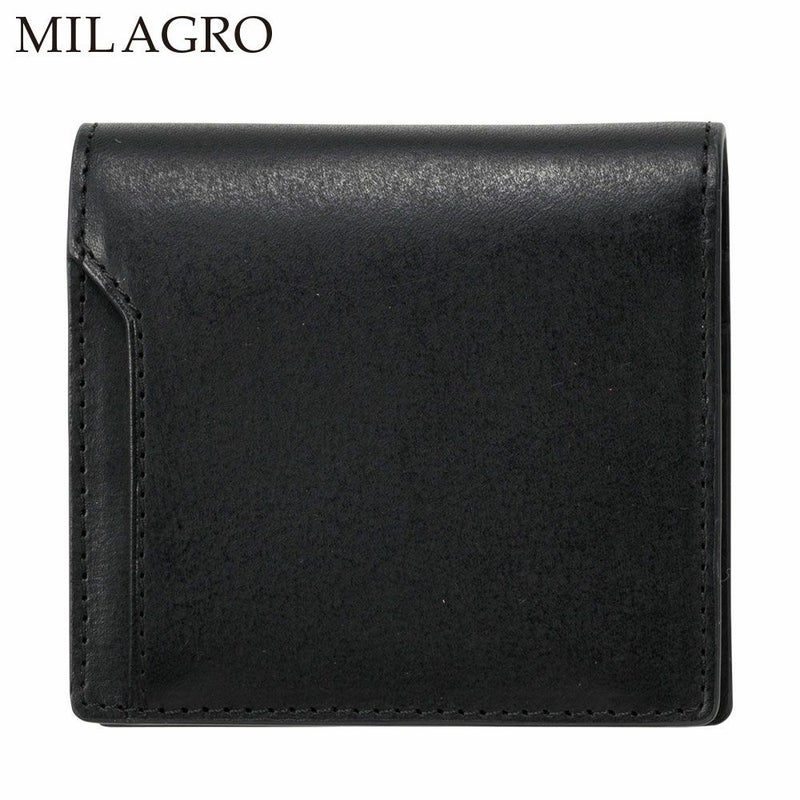 ミラグロの二つ折り財布 21ポケット タンポナートレザー ウォレット CA-S-2108 バーガンディー