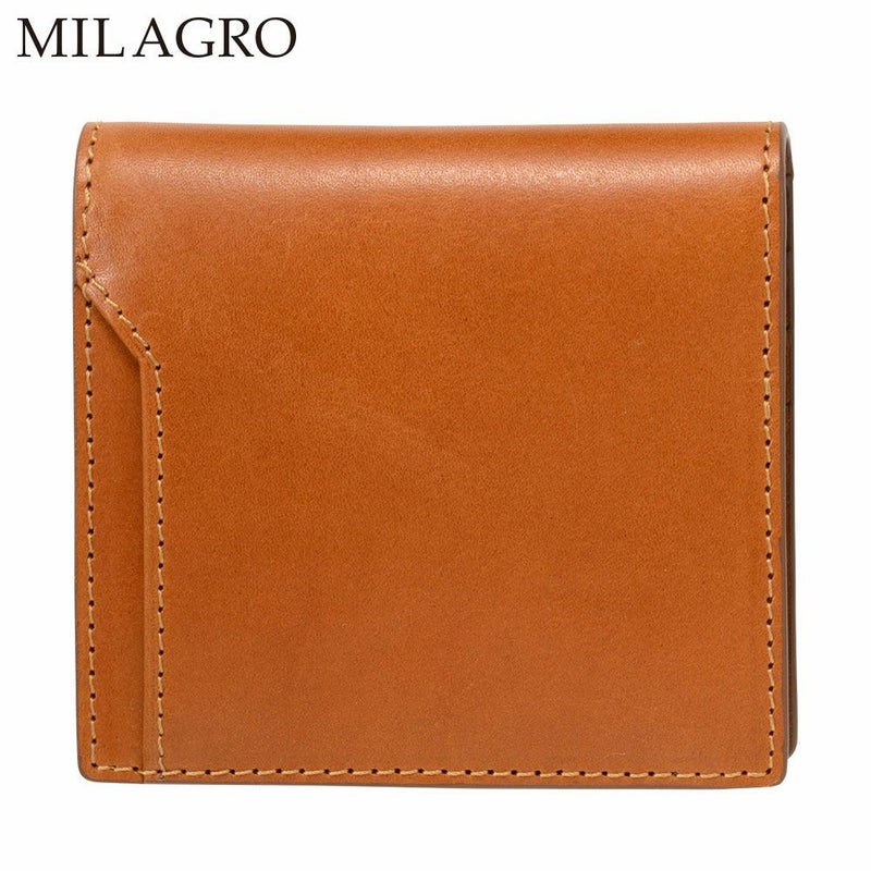 ミラグロの二つ折り財布 21ポケット タンポナートレザー ウォレット CA-S-2108 グリーン