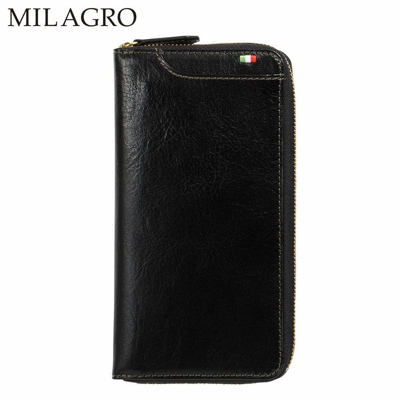 ミラグロの長財布 イタリアンレザー ギャルソン ウォレット CA-S-644 ブラック