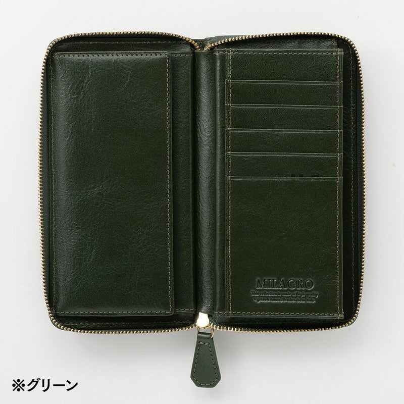 ミラグロの長財布 イタリアンレザー ギャルソン ウォレット CA-S-644 ブラック