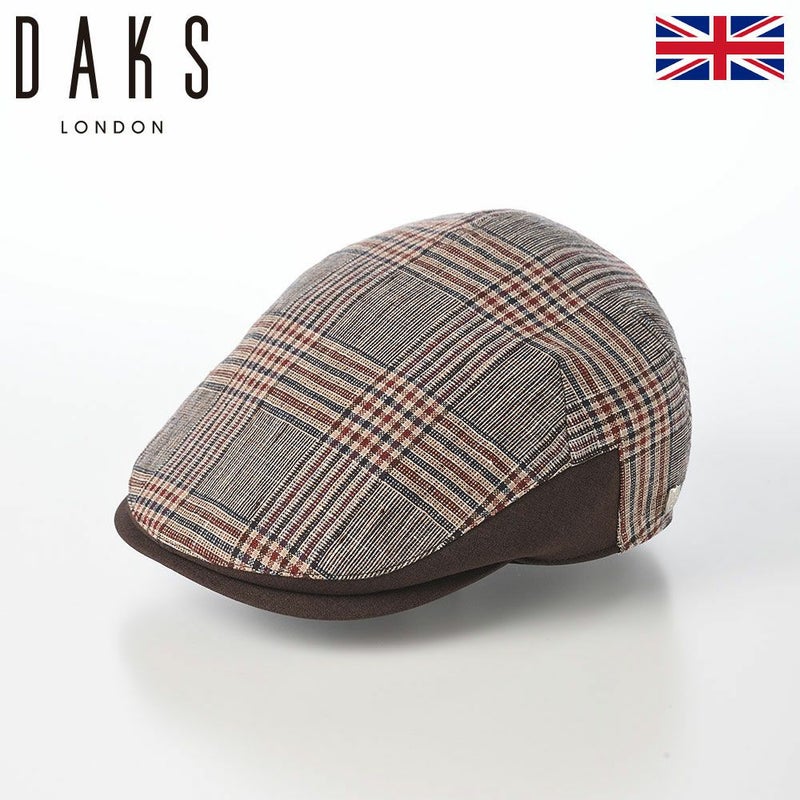 ダックスのハンチング Hunting Linen Glen Check（ハンチング リネン グレンチェック） D2005 ブラウン