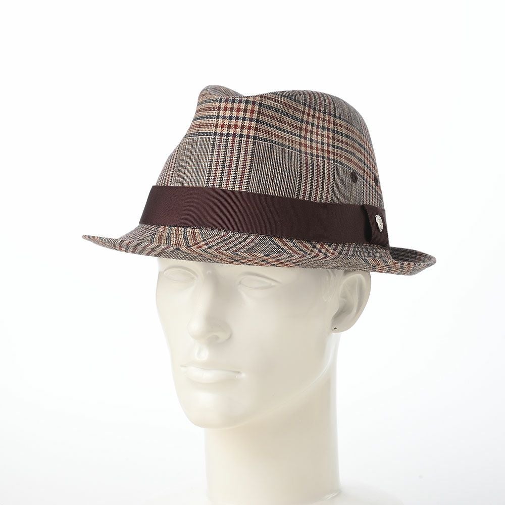 ダックス ソフトハット Hat Linen Glen Check（ハット リネン グレン