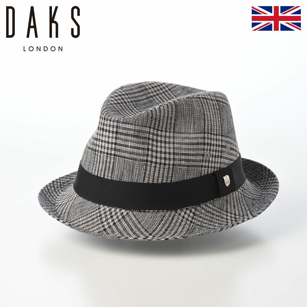 ダックス ソフトハット Hat Linen Glen Check（ハット リネン グレン