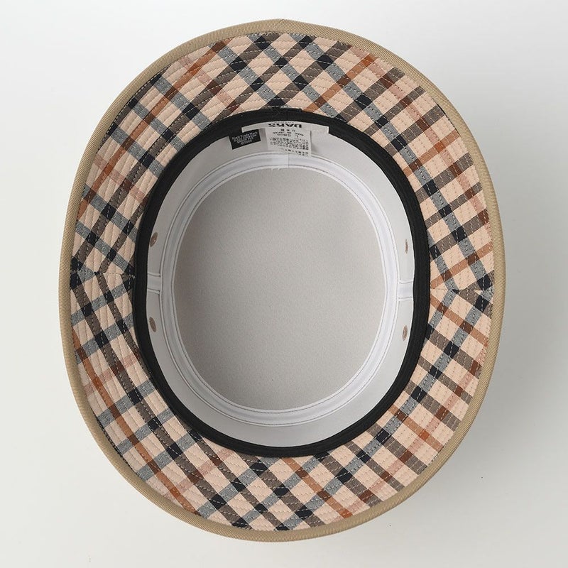 ダックスのソフトハット Safari Cotton Twill House Check（サファリ コットンツイル ハウスチェック） D2009 ベージュ