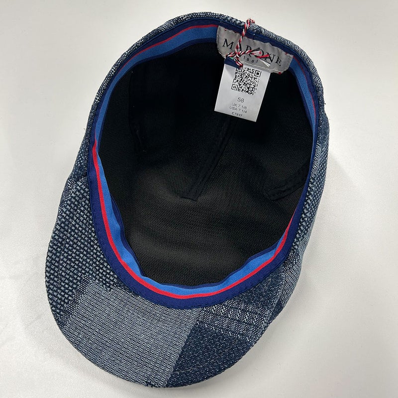 マローネのハンチング Patchwork Berretto（パッチワーク ベレット） CT837 ブルー