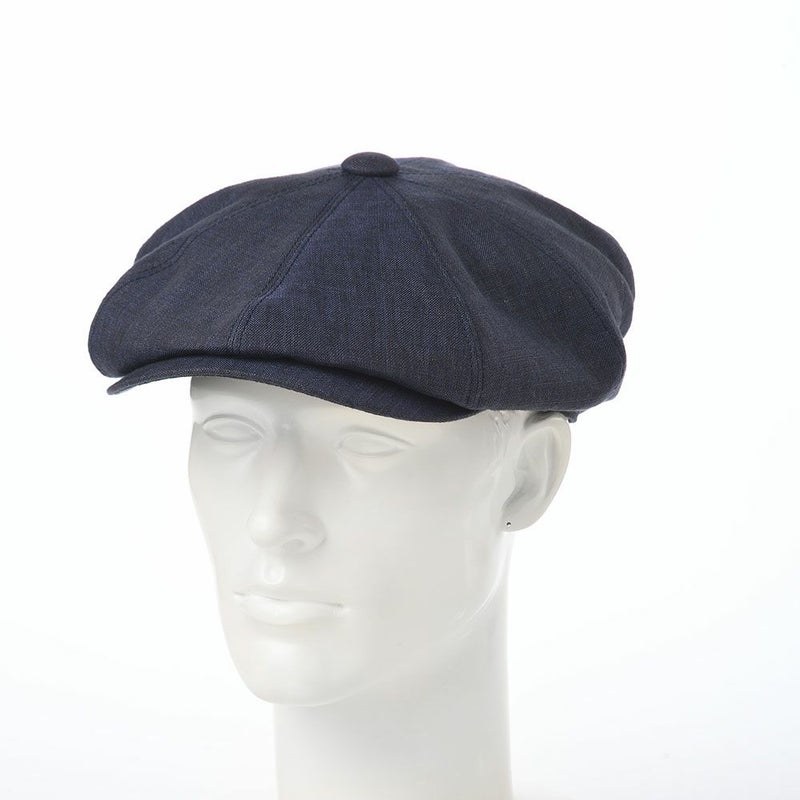 ステットソンのキャスケット LINEN CHAMBRAY CASKET（リネンシャンブレー キャスケット） SE808 ネイビー