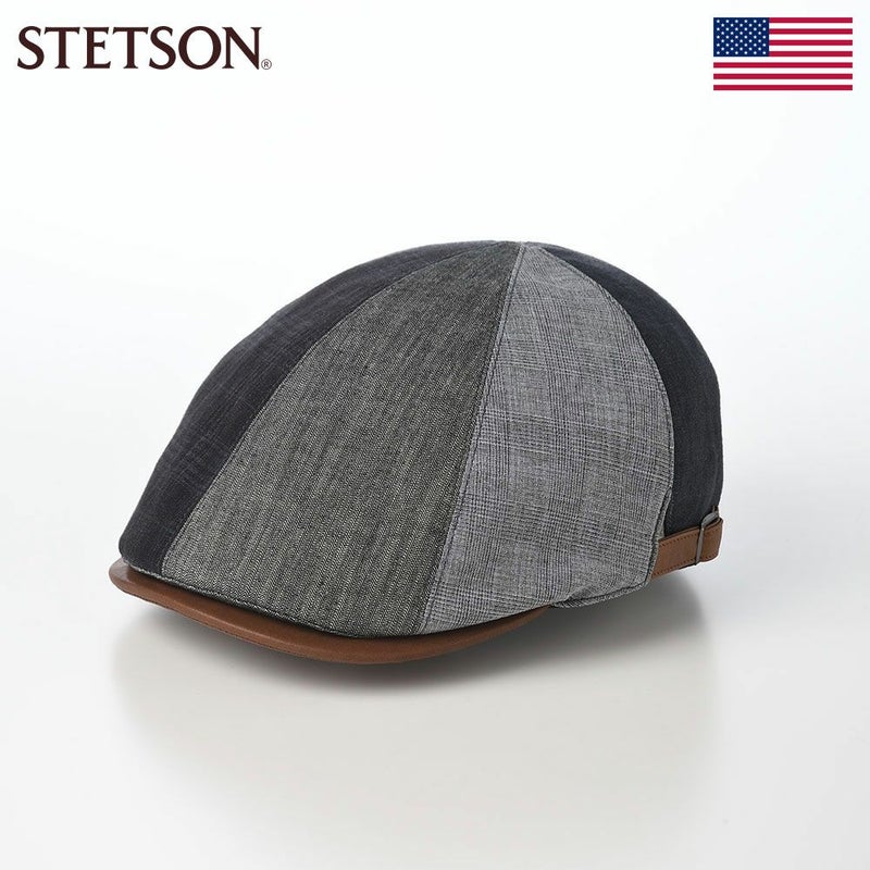 ステットソンのハンチング LINEN PATCHWORK HUNTING（リネンパッチワーク ハンチング） SE815 ネイビー