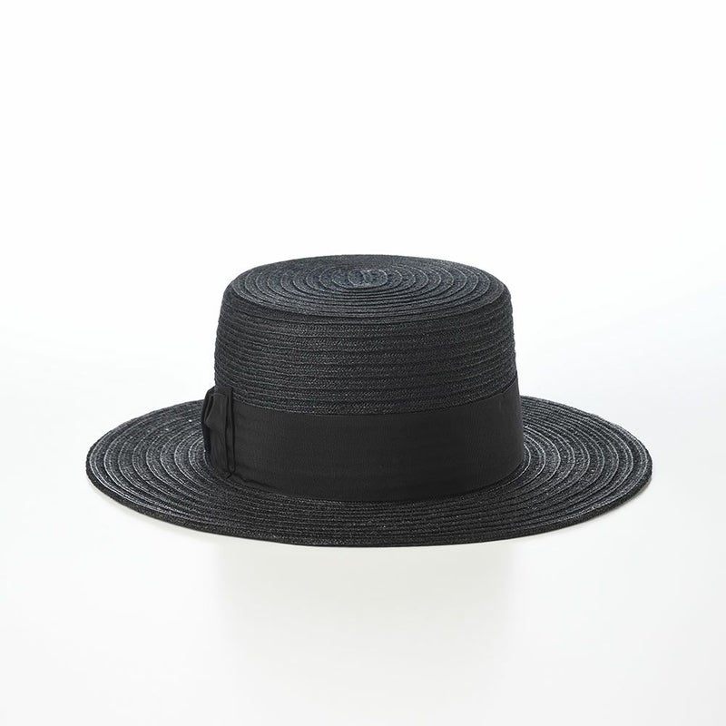 ステットソンのカンカン帽 LINEN BRAID KANKAN HAT（リネンブレード カンカンハット） SE821 ブラック