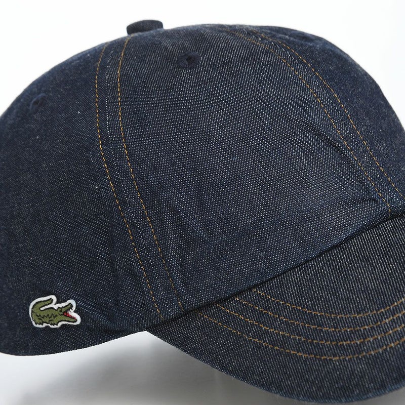 ラコステのキャップ 8oz DENIM CAP（8オンス デニム キャップ） L7148 ネイビー