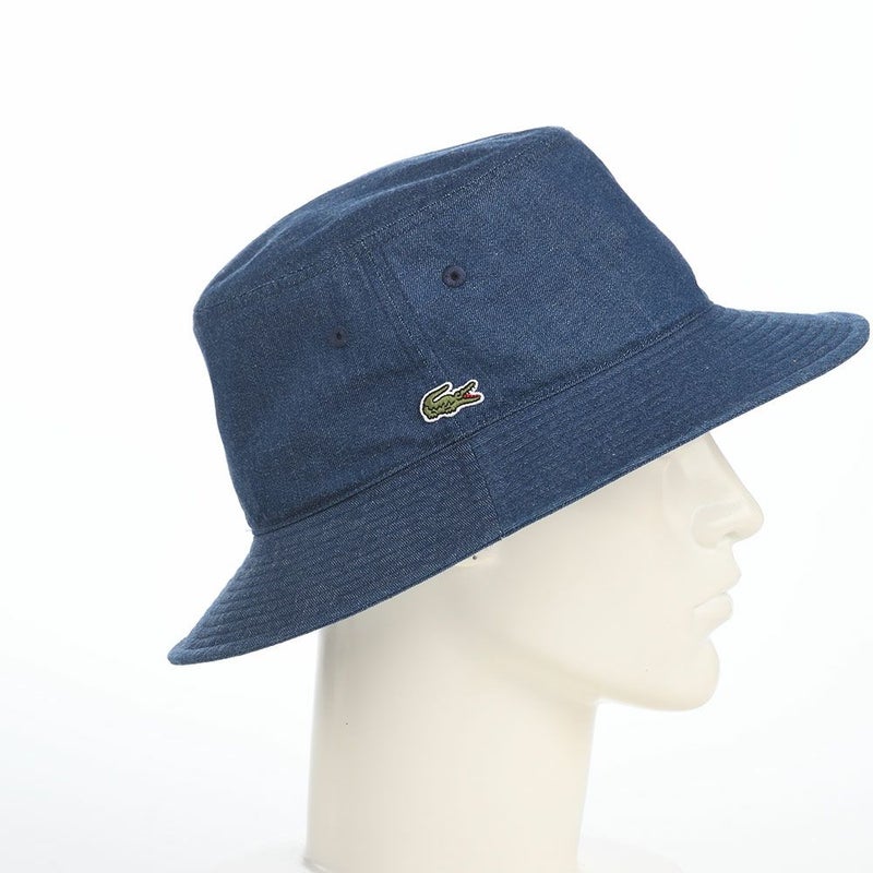 ラコステのバケットハット 8oz DENIM BUCKET HAT（8オンス デニム バケットハット） L7147 ブルー