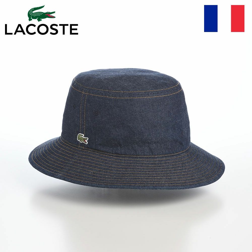 ラコステ バケットハット 8oz DENIM BUCKET HAT（8オンス デニム