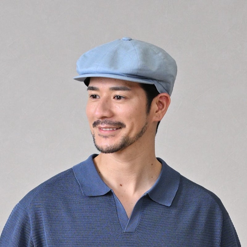 ボルサリーノのキャスケット Hunting Cesare Linen（ハンチング チェーザレ リネン） B15120 ブルー