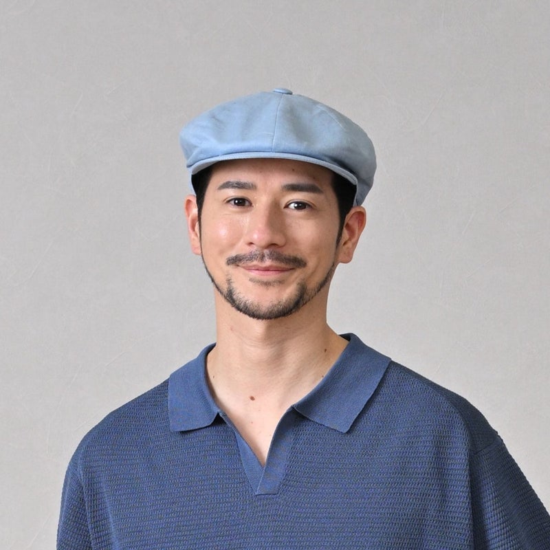 ボルサリーノのキャスケット Hunting Cesare Linen（ハンチング チェーザレ リネン） B15120 ブルー