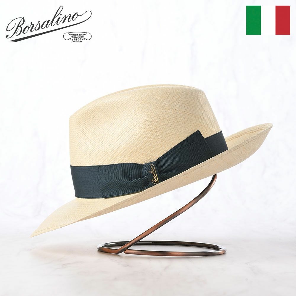 新品　未使用ボルサリーノ高級パナマハット60 ナチュラル　ブラウンリボン 楽天市場】Borsalino ボルサリーノ パナマ帽 パナマハット 中折れ