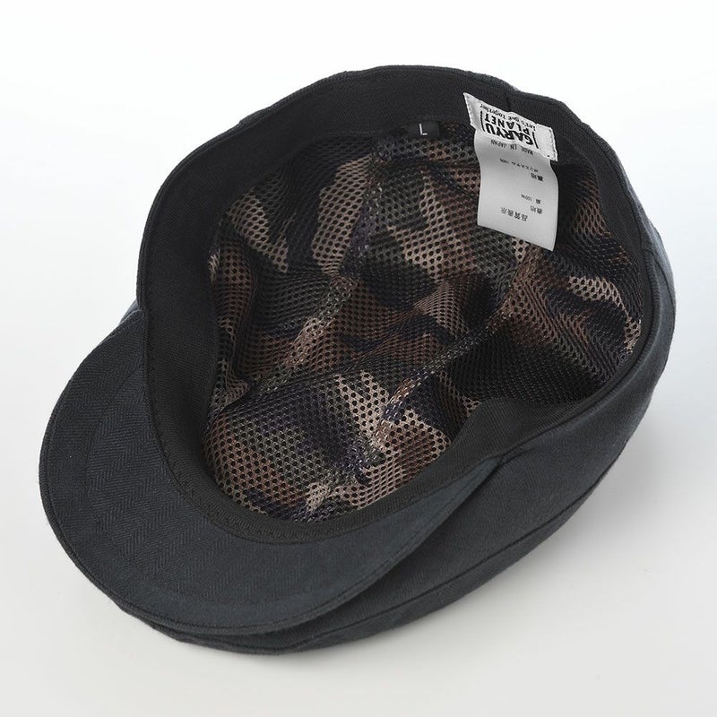 ガリュープラネットのハンチング Washable Herringbone Linen Hunting（ウォッシャブルへリンボンリネンハンチング）839 スミクロ