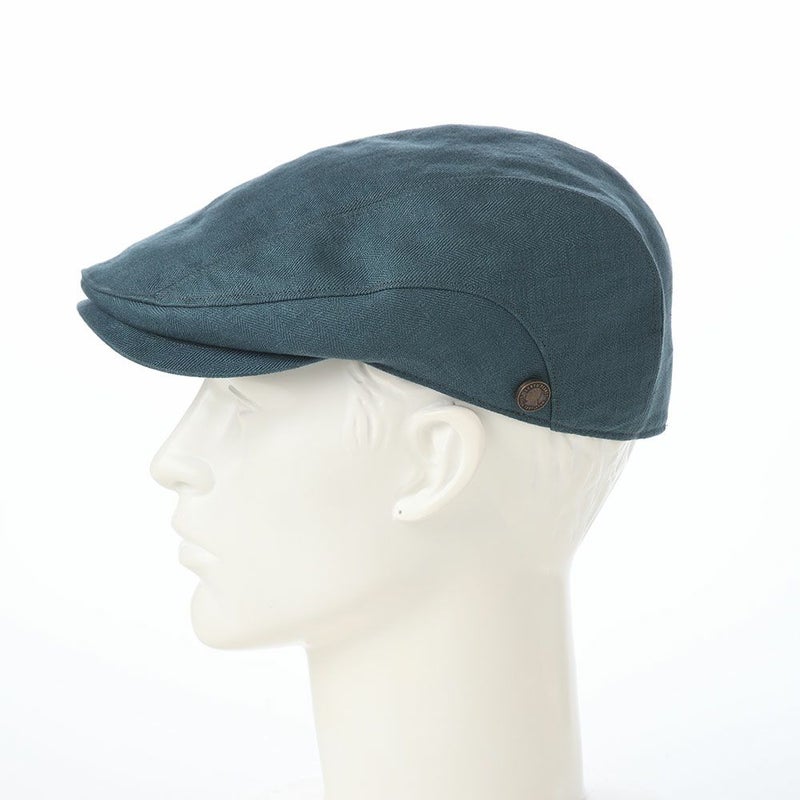 ガリュープラネットのハンチング Washable Herringbone Linen Hunting（ウォッシャブルへリンボンリネンハンチング）839 ターコイズ