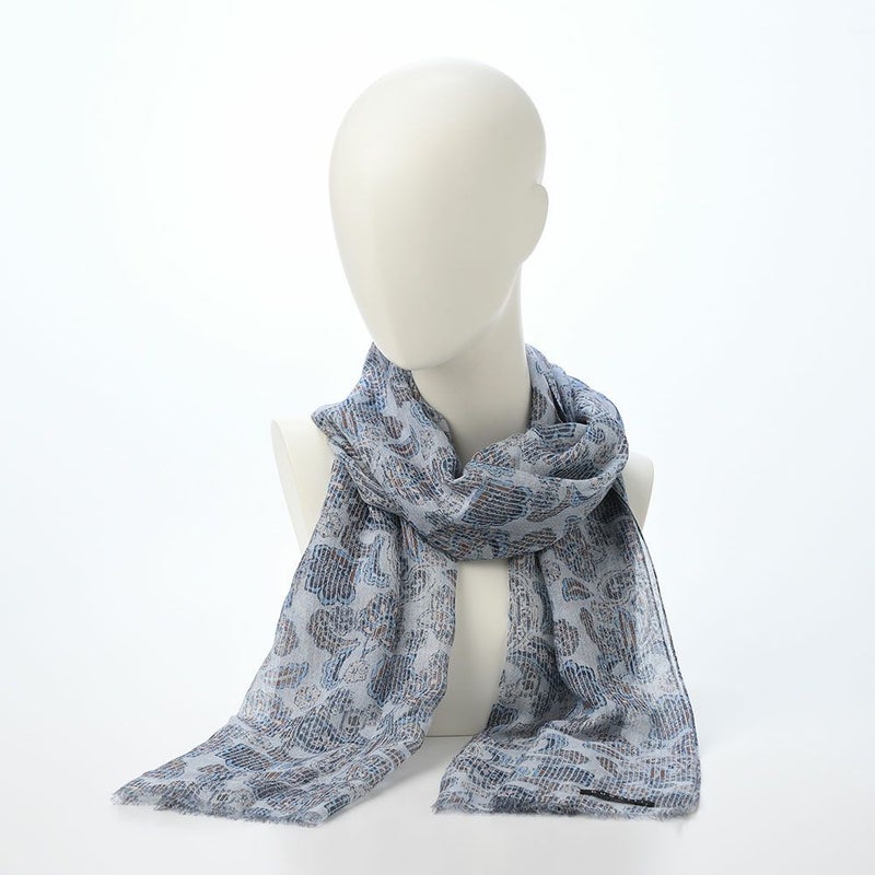 ブガッティの春夏スカーフ・ストール Paisley Print Scarf（ペイズリープリントスカーフ） 630106 デニム